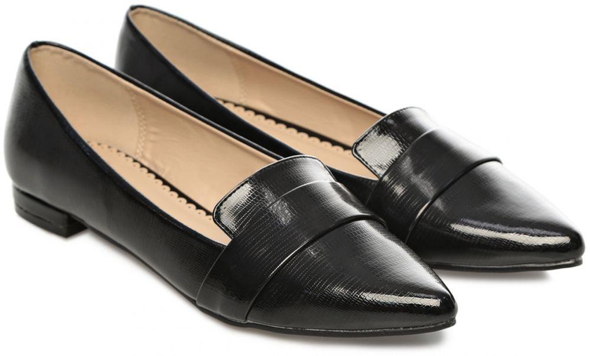 Pieces Vani Flat Shoes for Women - 39 EU, Black