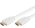 PremiumCord HDMI High Speed ​​+ Ethernet cable, white, gold-plated connectors, 5m | Gear-up.me