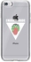 غطاء حماية كلاسيك كلير سيريز بطبعة عبارة "Emarati Made" ورسمة مثلث لهواتف أبل آيفون 6s/6 شفاف/ أبيض/ أحمر