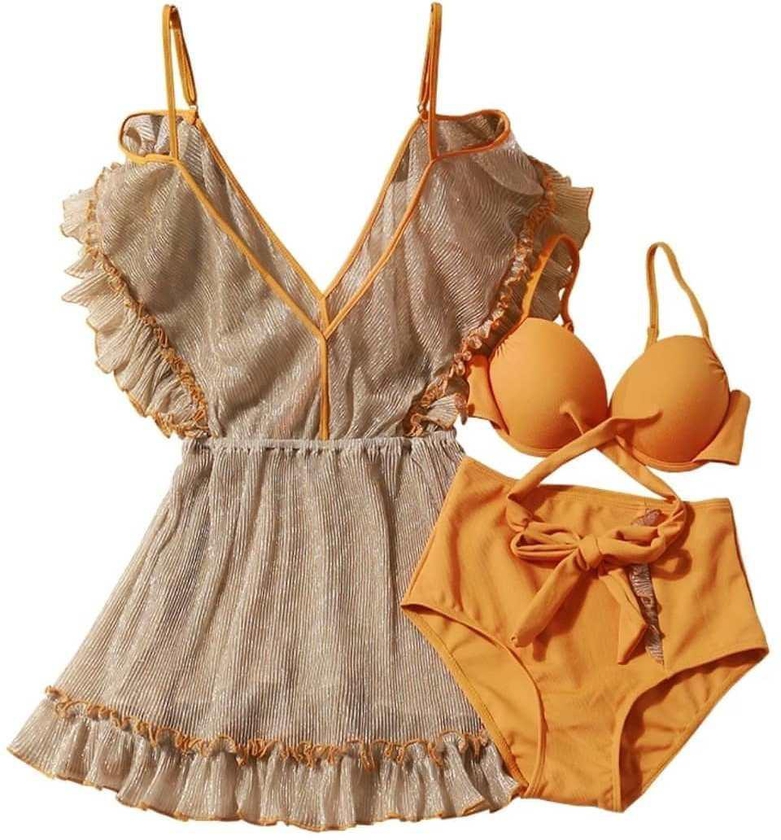 Pinkwish Orange Bikini set 3pcs