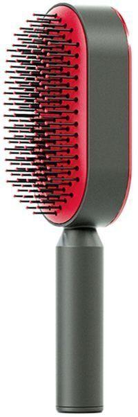 Soft Hair Comb Airflow Massage Comb with Self-cleaning for Anti-static Red