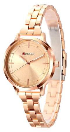 Women's Water Resistant Analog Watch 9019 - 30 mm - Rose Gold