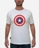 Printed Captain America: Sheild T-Shirt - White
