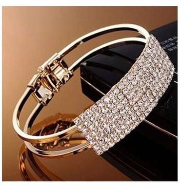 Women's All Rhinestone Decor Elegant Top Exquisite Bracelet