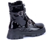 vbranda Shiny Leather With 2 Buckle Half Boot - Black