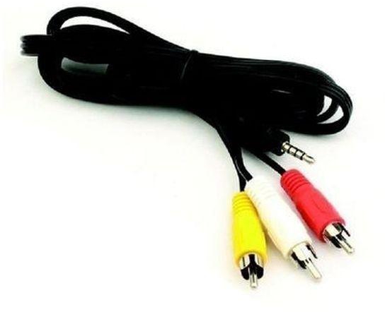 Generic 3.5MM Jack Plug to 3 RCA Male Connectors Adapter Audio Video Cable - Black