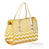Guess Faux Leather Bag For Women,Yellow - Tote Bags