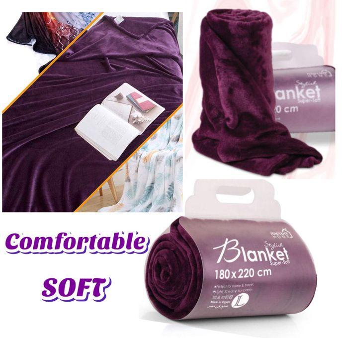 Mintra Super Soft Warm Microfiber Blanket - Large - Purple