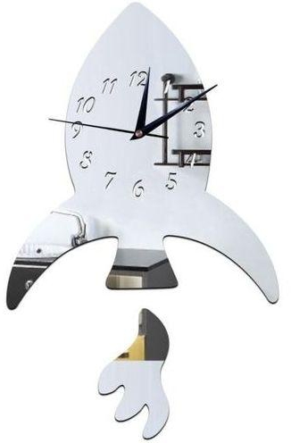 Generic Creative Mirror Silver Wall Clock Modern Design Home Decor Watch Wall Sticker