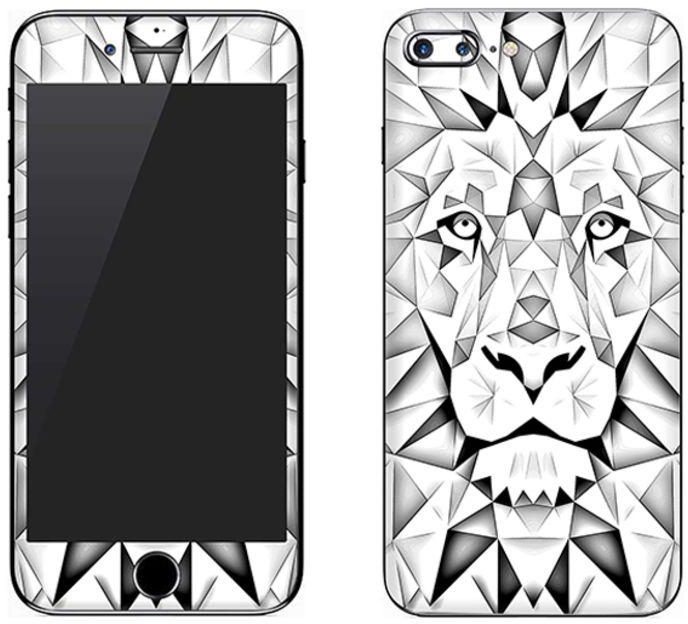 Vinyl Skin Decal For Apple iPhone 8 Plus Poly Lion