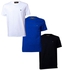 Fashion Blue/White/Black 3-Pack Round Neck Heavy Duty 180 GSM T-shirts