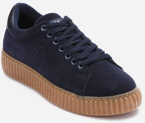 Dejavu Casual Comfort Platform Sneakers - Blue
