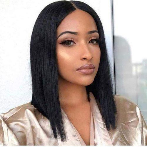 Bob Straight Human Hair Wig With Center Part Lace Closure price from jumia  in Nigeria - Yaoota!