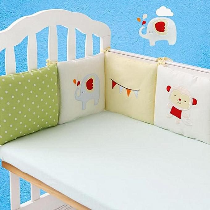 Popular Crib Bumper Protective Baby Nursery Bedding Comfy Infant Cot Pad 6PCs