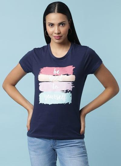 Graphic Printed T-Shirt Navy Blue
