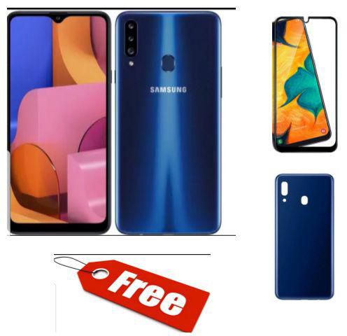 Samsung Galaxy A20s, 6.5", 3GB + 32GB (Dual SIM) - Blue, FREE COVER AND SCREEN PROTECTOR