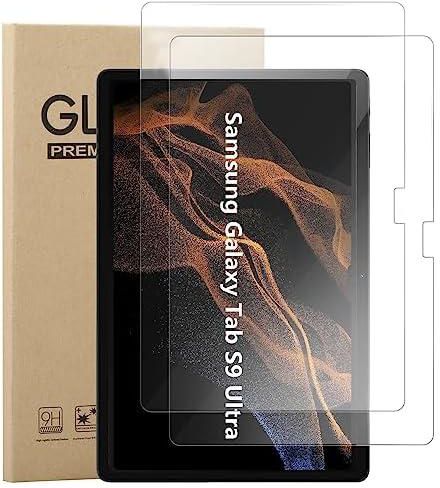 GEJEFA Screen Protector for Samsung Galaxy Tab S9 Ultra, 2 Pack 9H Hardness Anti-Scratch [High Definition][Bubble Free] Tempered Glass Screen Protector Samsung Galaxy Tab S9 Ultra