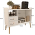 AnneFish Coffee Corner, coffee Cabinet with Storage, Modern Sideboard Buffet Storage Cabinet with drawer, White Accent Table Console Cabinet for Home 100 * 35 * 80cm