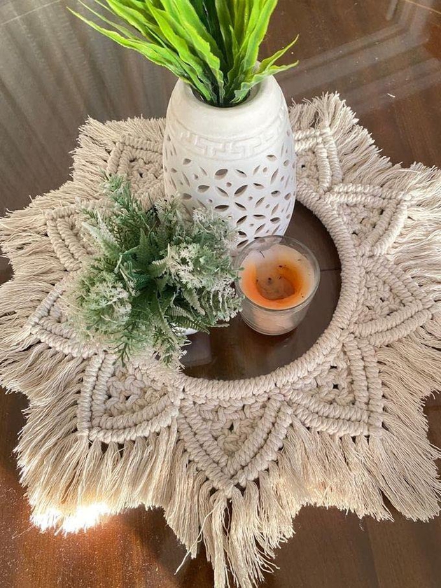 Handmade Round Tablecloth Macrame Table Runner For Table