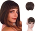 Front Bangs, Short Straight Synthetic Hair, Brown Color