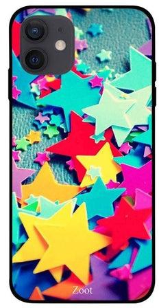 Star Printed Case Cover -for Apple iPhone 12 mini Green/Yellow/Red Green/Yellow/Red