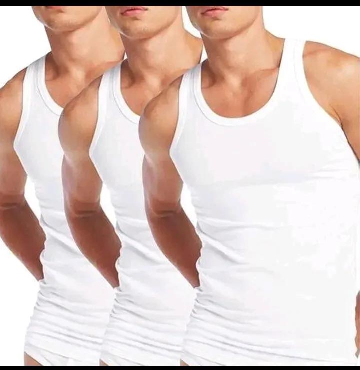 3PCS Fashion 100% Cotton Mens Fitted Vest (3Pcs)