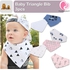 Sunnozy 3pcs Triangle Bibs Baby Cotton Bandana Baby Bib - 6 Options
