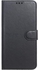 جراب فليب جلدي لهاتف أوبو إيه 58 لون أسود OPPO A58