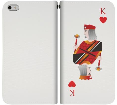 Stylizedd Apple iPhone 6 Premium Flip case cover - King of Hearts