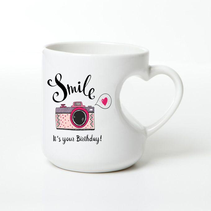 006-Happy Birthday Mug Heart Handle Mug