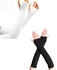 Bundle Of 2 Fingerless Cotton Glove Arm Covers Hand Cover For Outdoor - Black / White