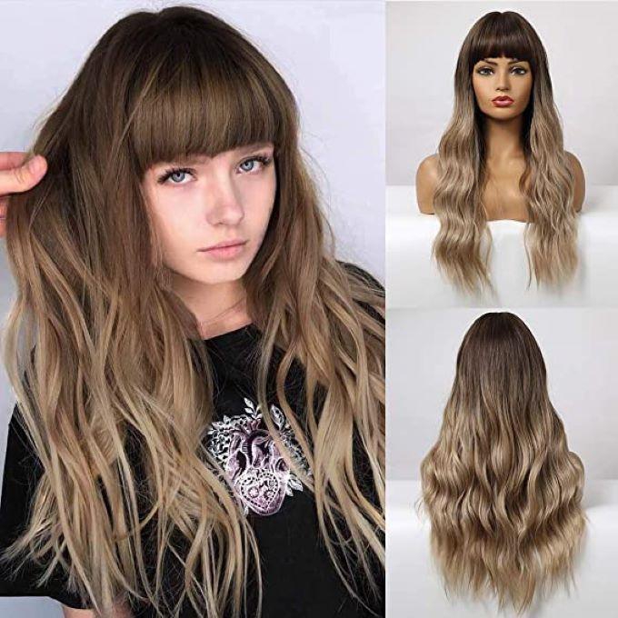 Wig With Bangs Long Wavy Wigs For Women
