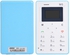 AIEK M5 Card Cell Phone 4.5mm Ultra Thin Pocket Mini Phone Quad Band Low Radiation -Blue