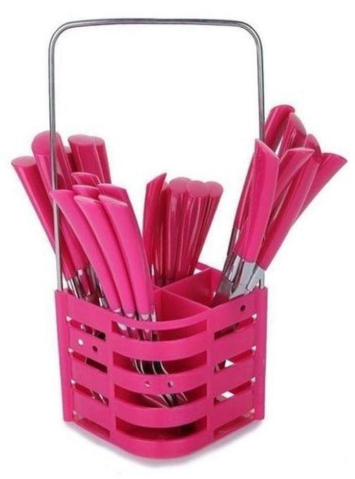 24 Piece Cutlery Set - Pink