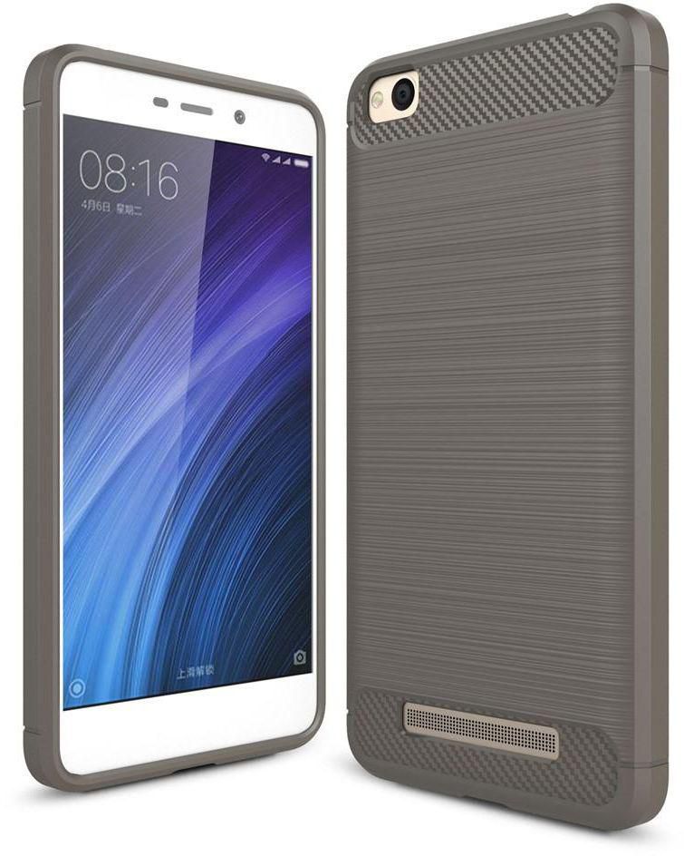 For Xiaomi Redmi 4a  Carbon Fibre Brushed TPU Case Grey