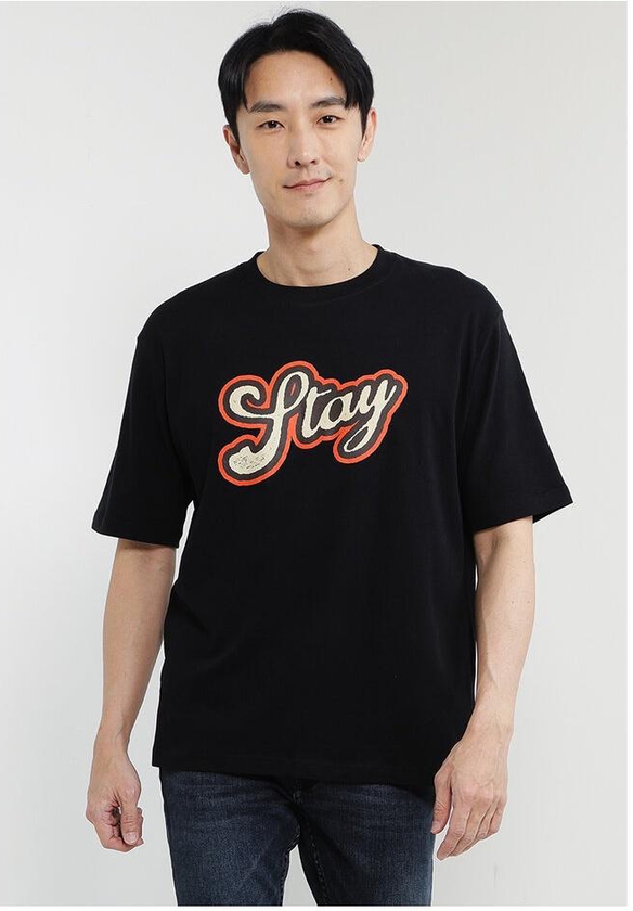 Quotes Series Stay Young Oversized Men T-Shirt - 4 Sizes