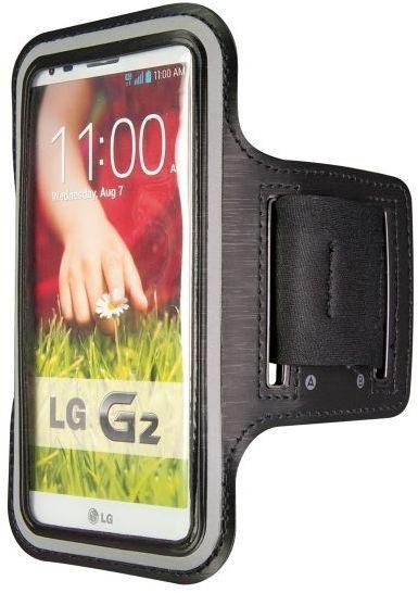 Gym Waterproof LG Optimus G2 D801 D802 D800 D802TA F320 Sports Armband Case Cover Included CALANS Screen Protector -(Black）
