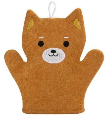 Cartoon Bath Gloves Peeling and Body Cleaning Brown