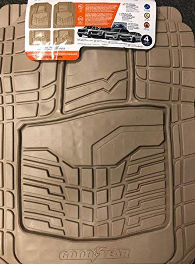 Good Year Goodyear Semi-custom Trim-to-fit Car Mats - Tan 4 Piece