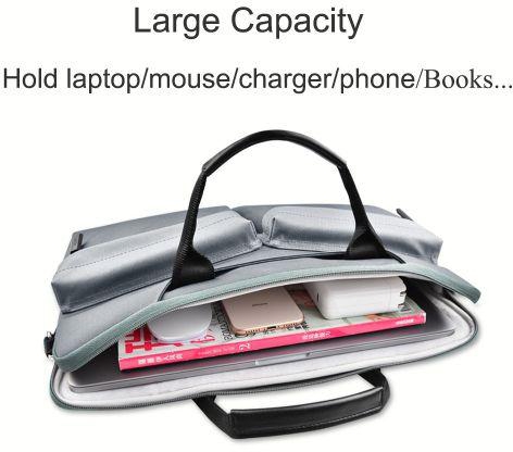 Generic Multi pockets Laptop Messenger Bag for Book Pro/Air 13 15 Water resistant Notebook Bag 14 Nylon Laptop Bag Case 15.6(Black) XIAO-Y