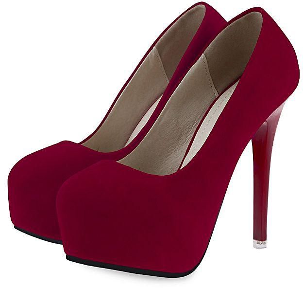 Fashion Ladies Thin High Heel Shoes - Red