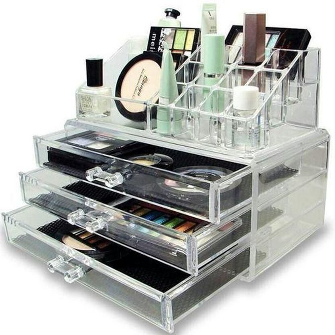 3 Drawer Makeup Organizer - Transparent