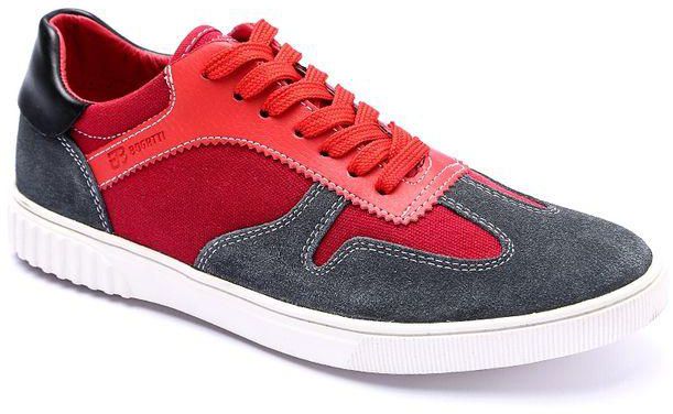 Mix Casual Sneakers - Dark Grey & Red