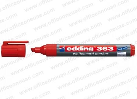 edding 363 Whiteboard Marker, 1-5mm Chisel Tip, Red