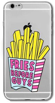 Fries Before Guys Soft TPU Shell Pink case for iPhone 6/6S