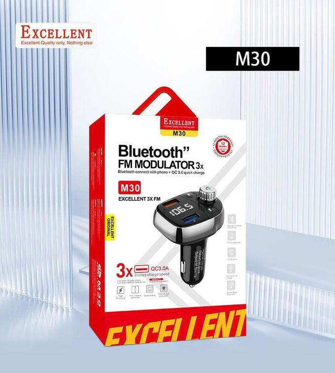 Excellent M30 Bluetooth Dual USB FM Modulator 3x