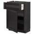 METOD / MAXIMERA خزانة قاعدة مع درج/باب, أسود/Nickebo فحمي مطفي, ‎60x37 سم‏ - IKEA