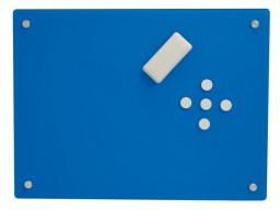 SMIT Glass2Write Magnetic Glassboard 90 X 120CM Blue