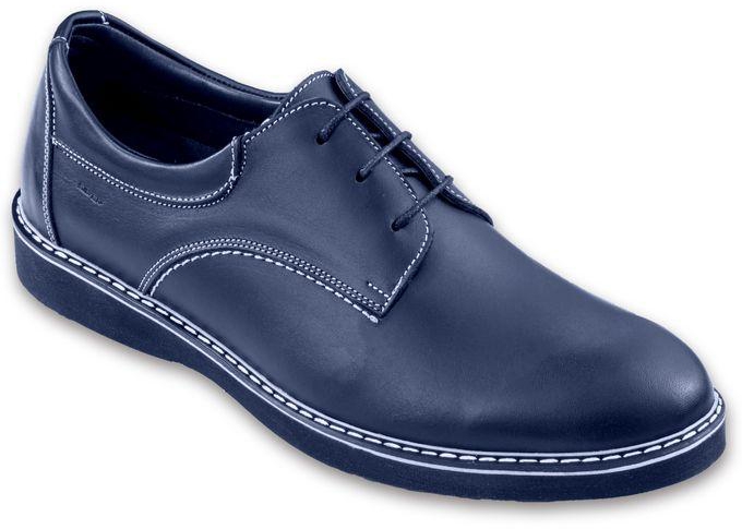 Silver Shoes Men Classic Navy Medical Shoes Made Of Genuine Leather