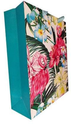 East Lady Flamingo Printed Gift Bag, Multicolour